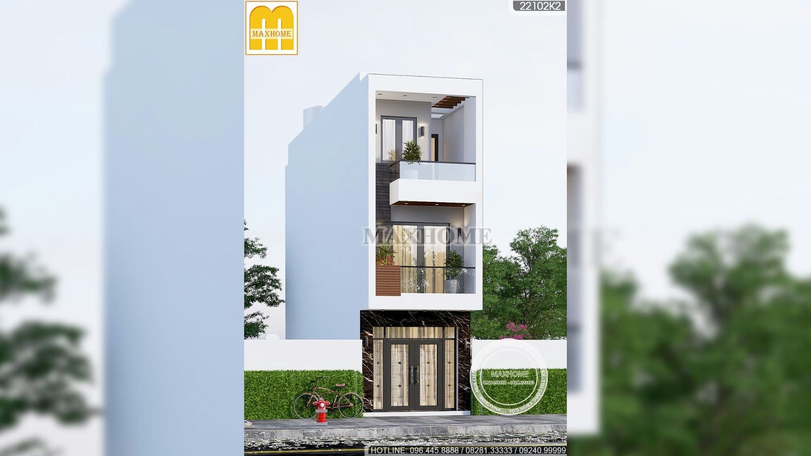 Maxhome thiết kế nhà phố mặt tiền 3,6m đẹp hút hồn ở Hà Nội | MH02235