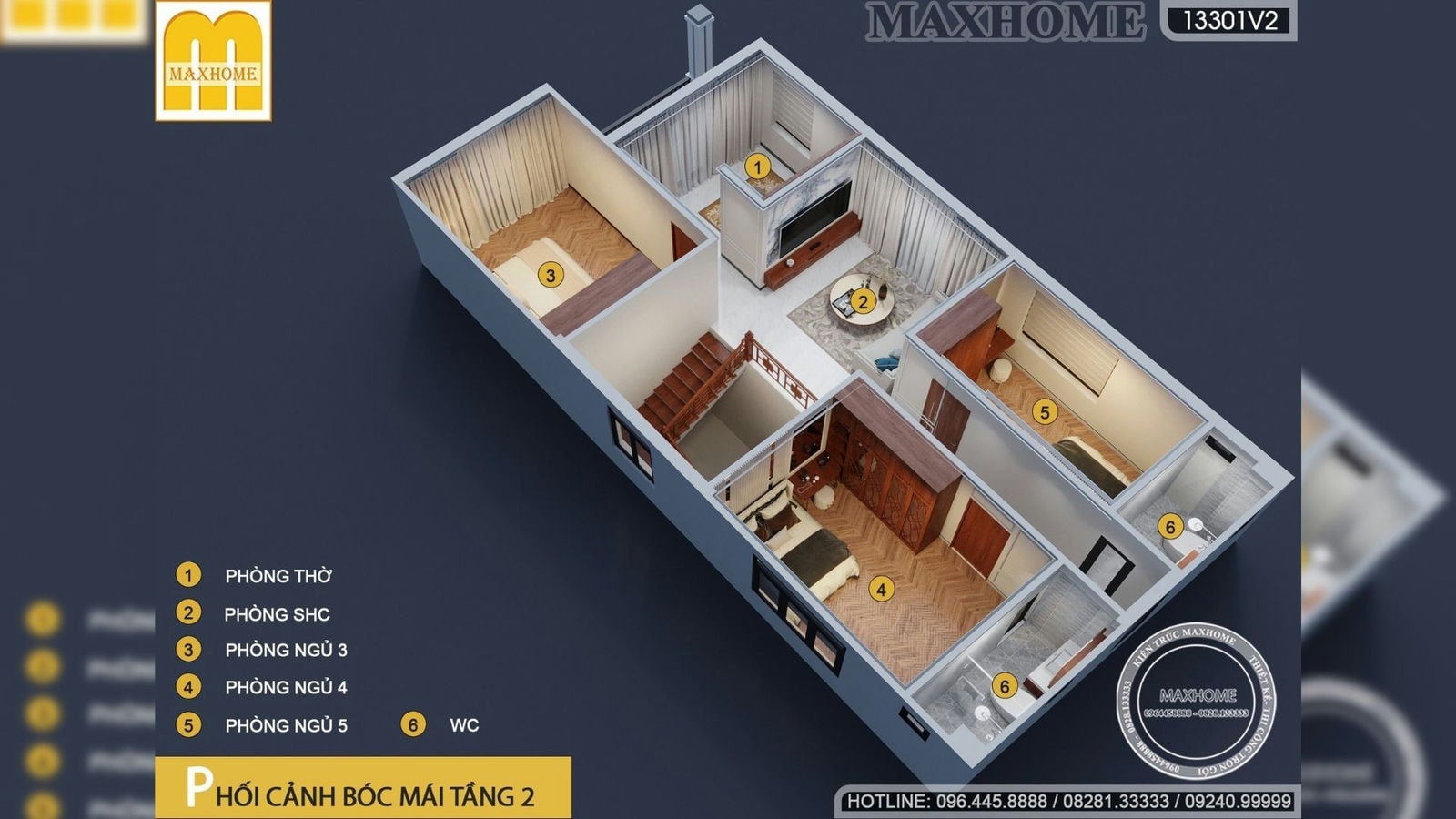 Maxhome thiết kế thi công trọn gói cho nhà 2 tầng mái Nhật hot | MH01682