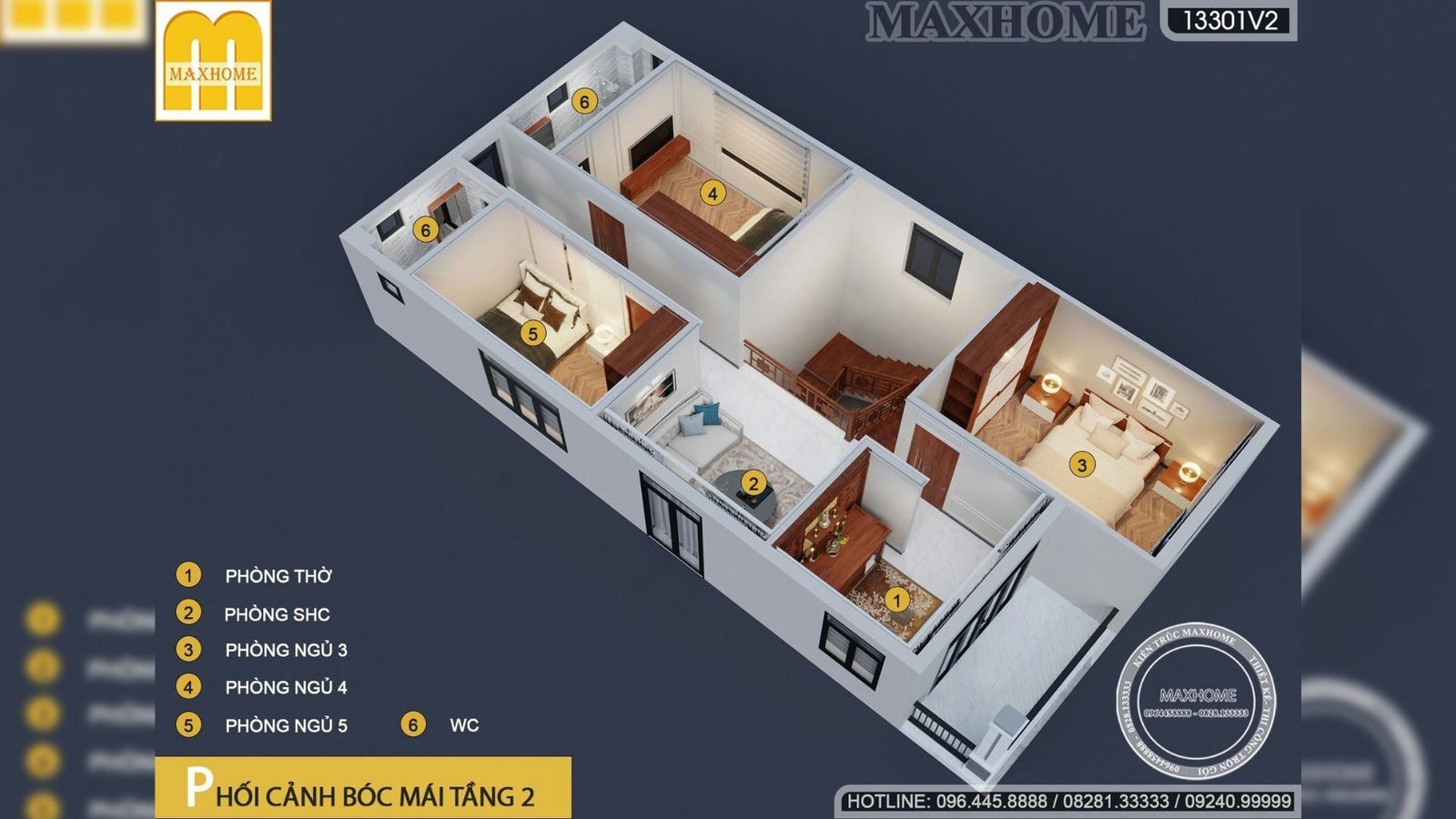 Maxhome thiết kế thi công trọn gói cho nhà 2 tầng mái Nhật hot | MH01682