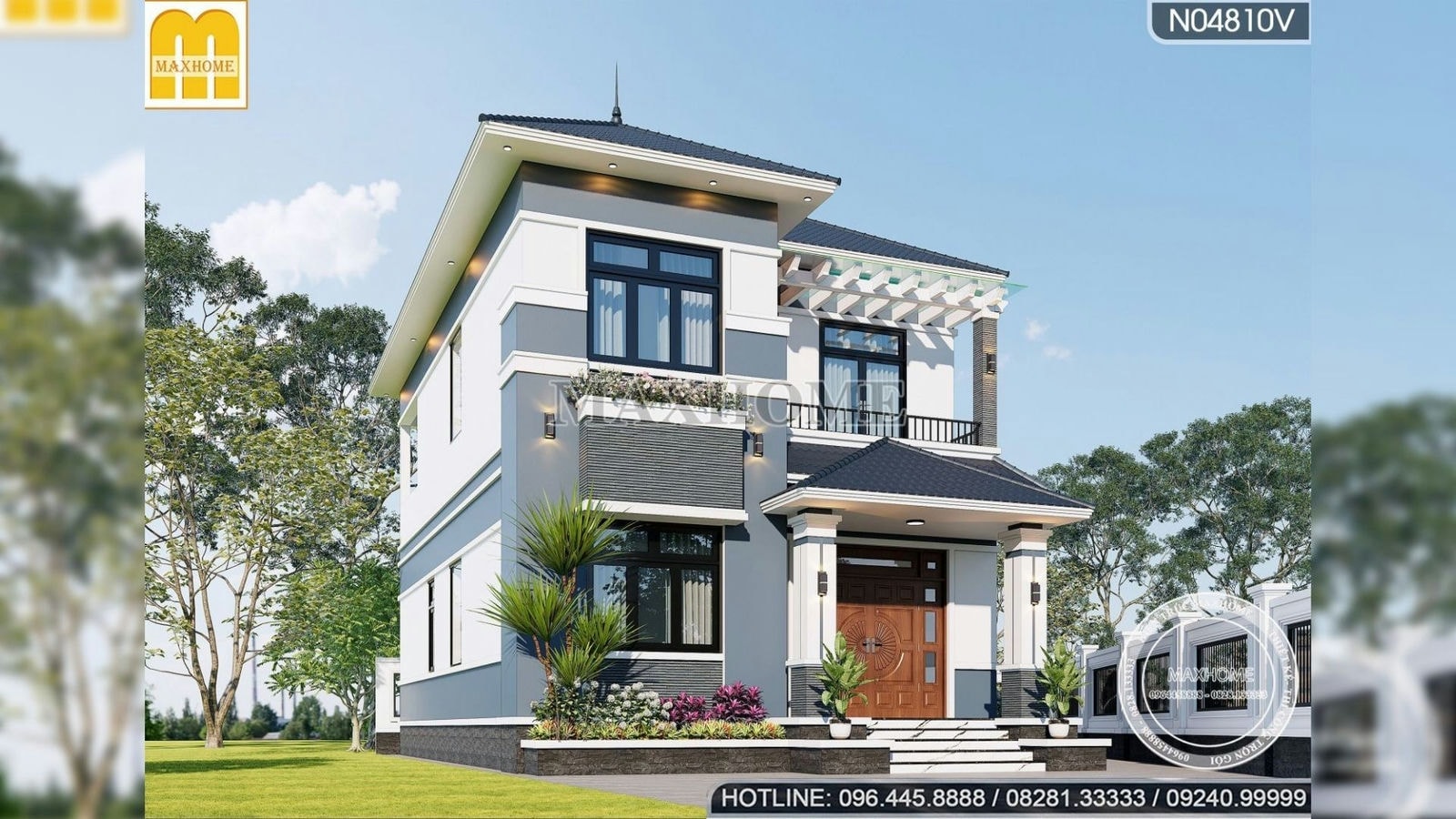 Maxhome xây nhà mái Nhật đẹp trọn gói 1,2 tỷ ở Quảng Ngãi | MH01389