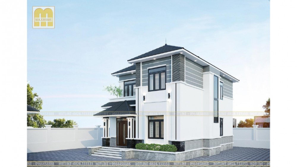 Mẫu biệt thự 2 tầng đẹp và đẳng cấp tại Bắc Giang | MH00015 
