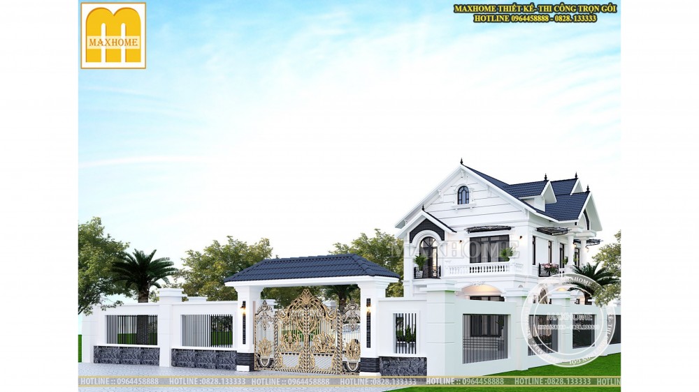Mê mẩn với vẻ đẹp nhà tân cổ điển 2 tầng mái Thái | MH00262