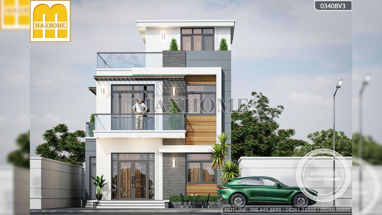 Nhà 2 tầng 1 tum đẹp mê với thiết kế SANG cho gia đình trẻ ở thành thị | MH02300