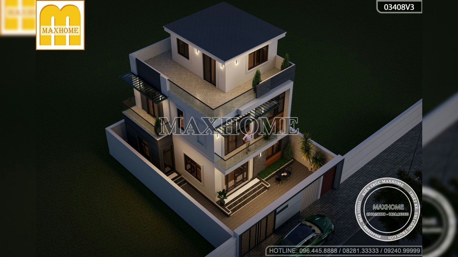 Nhà 2 tầng 1 tum đẹp mê với thiết kế SANG cho gia đình trẻ ở thành thị | MH02300