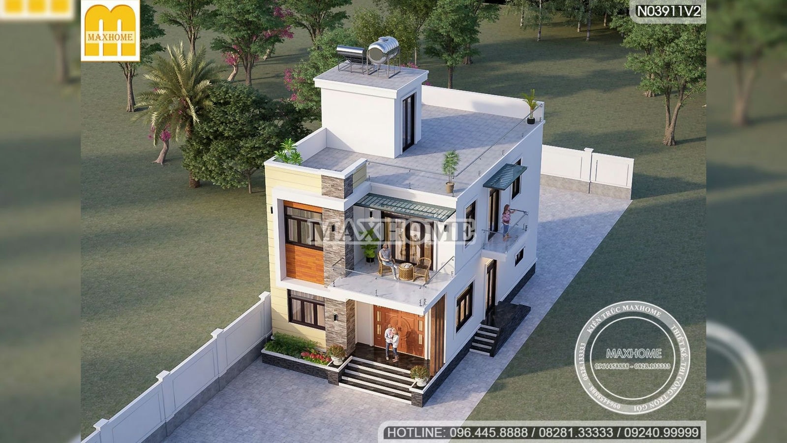 Nhà 2 tầng mái bằng quá đẹp HIỆN ĐẠI và SANG TRỌNG tại Bình Thuận | MH01452