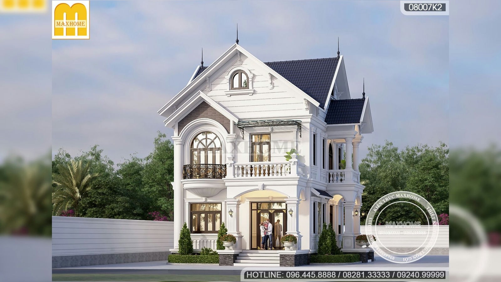 Nhà 2 tầng mái Thái tân cổ điển đẹp sang trọng ai nhìn cũng mê | MH02430