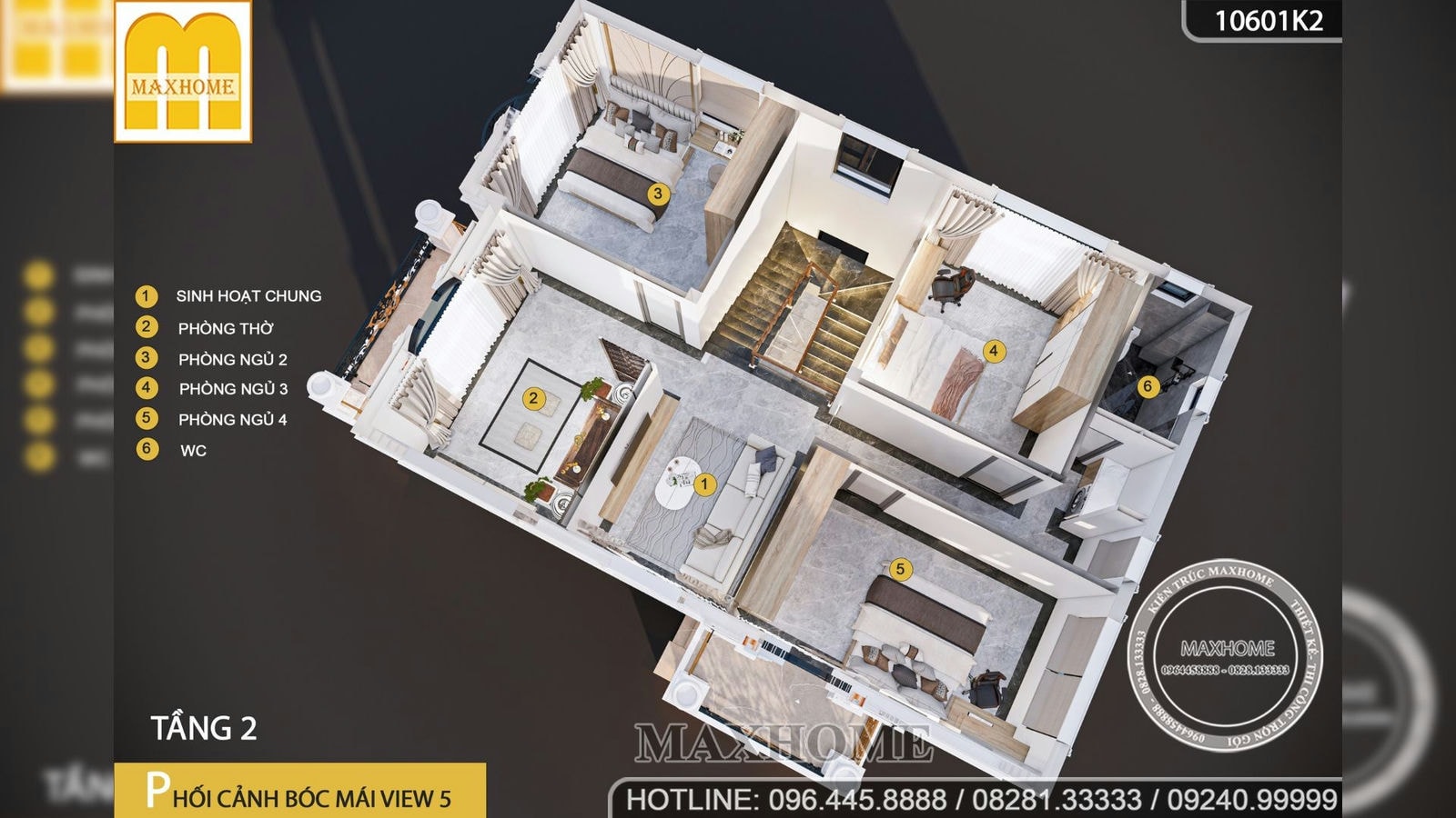 Nhà 2 tầng mái Thái tân cổ điển hoành tráng chỉ từ 1,2 tỷ đồng | MH01663