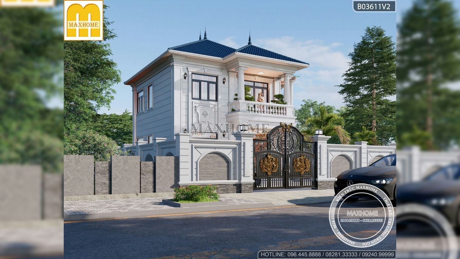 Nhà 2 tầng phong cách tân cổ điển siêu đẹp tại Nghệ An | MH01415