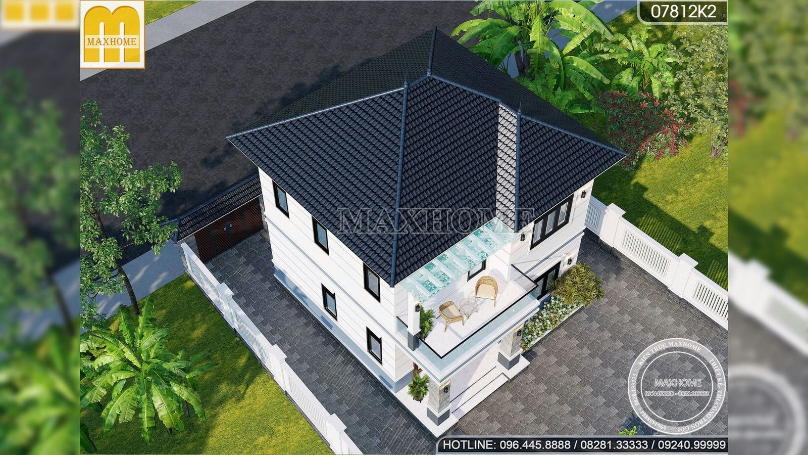Nhà mái Nhật 2 tầng thiết kế mang đậm nét hiện đại và sang trọng | MH02543