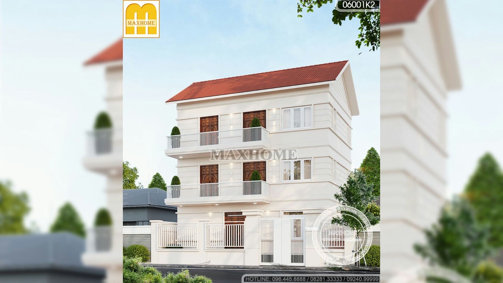 Nhà phố 3 tầng 4 phòng ngủ tiện ích được thiết kế tại Hà Nội | MH02135