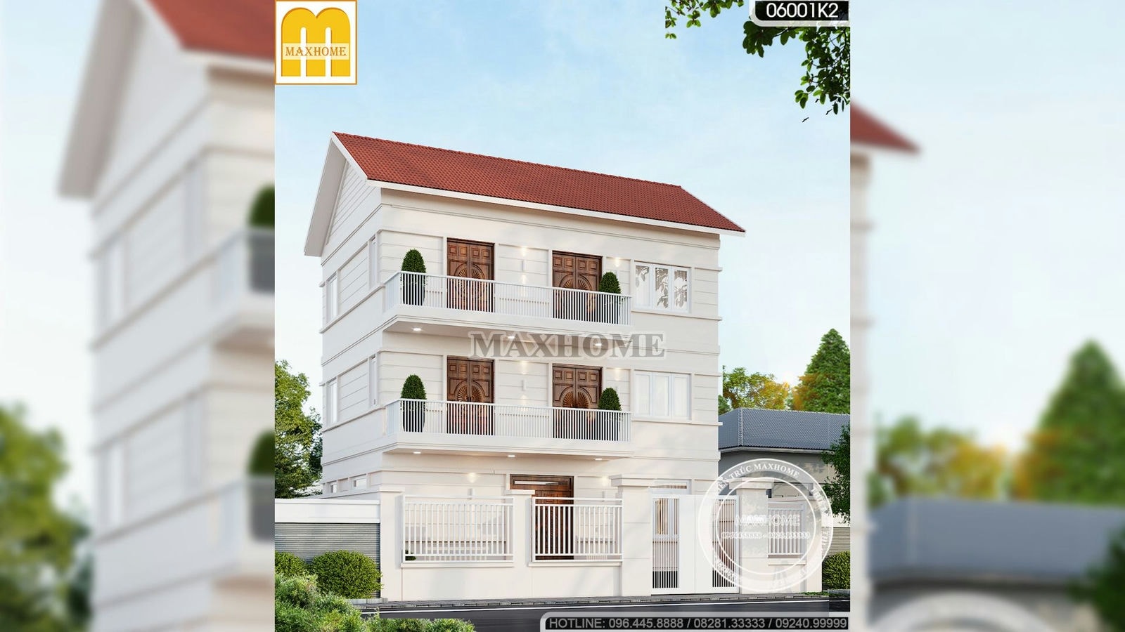 Nhà phố 3 tầng 4 phòng ngủ tiện ích được thiết kế tại Hà Nội | MH02135