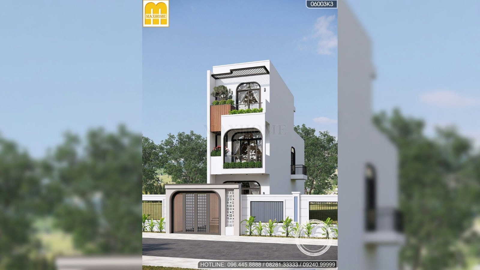Nhà phố hiện đại 3 tầng đẹp mê hồn với thiết kế ấn tượng | MH01790
