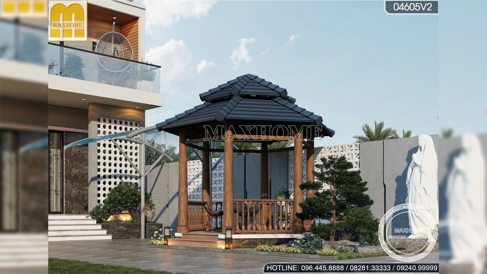 Quá rẻ với nhà phố mái Nhật xịn do Maxhome thiết kế | MH02081