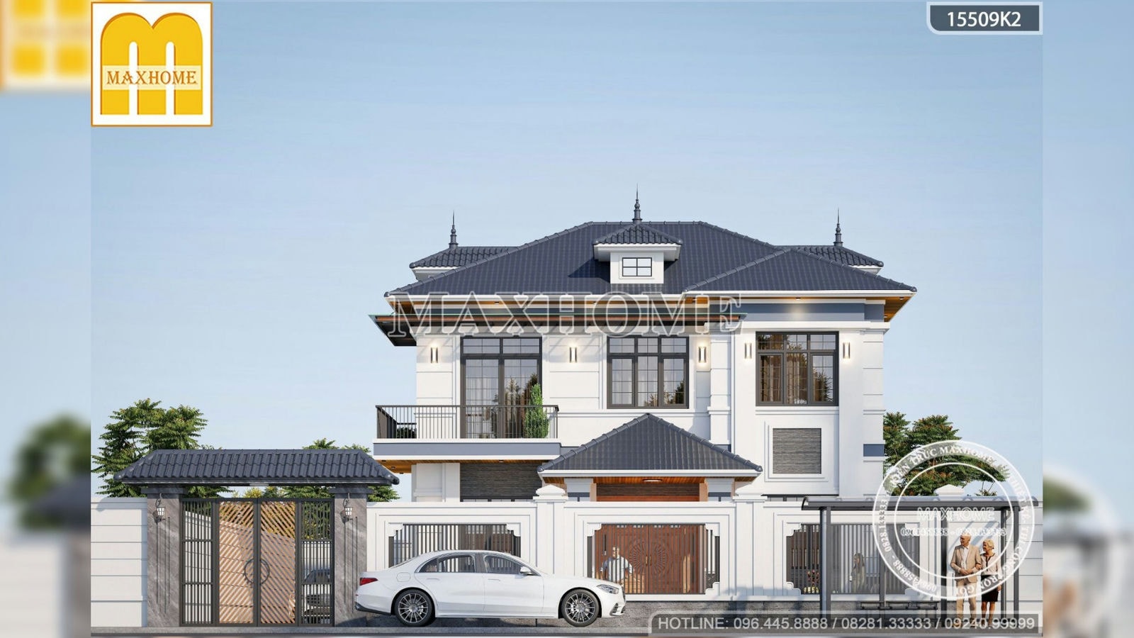 Siêu phẩm biệt thự 2 tầng mái Nhật với thiết kế ấn tượng tại Thái Bình | MH02400