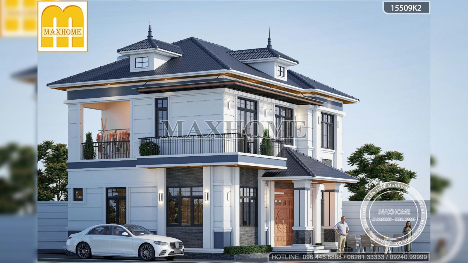 Siêu phẩm biệt thự 2 tầng mái Nhật với thiết kế ấn tượng tại Thái Bình | MH02400