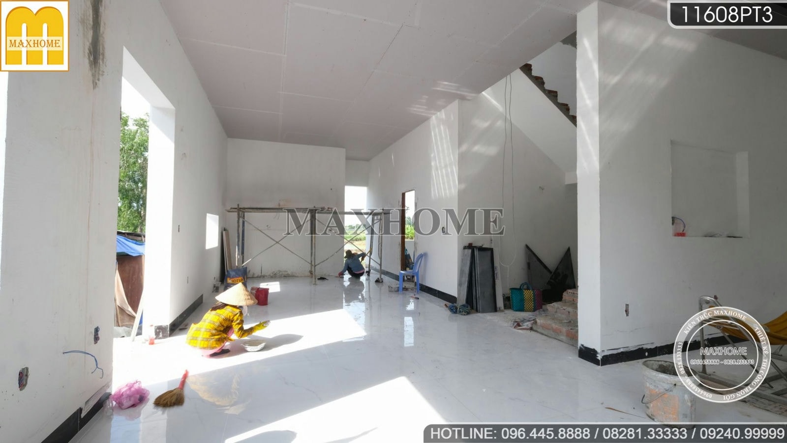 Tham quan công trình thi công nhà 2 tầng 1 tum ở Bình Chánh | MH01279