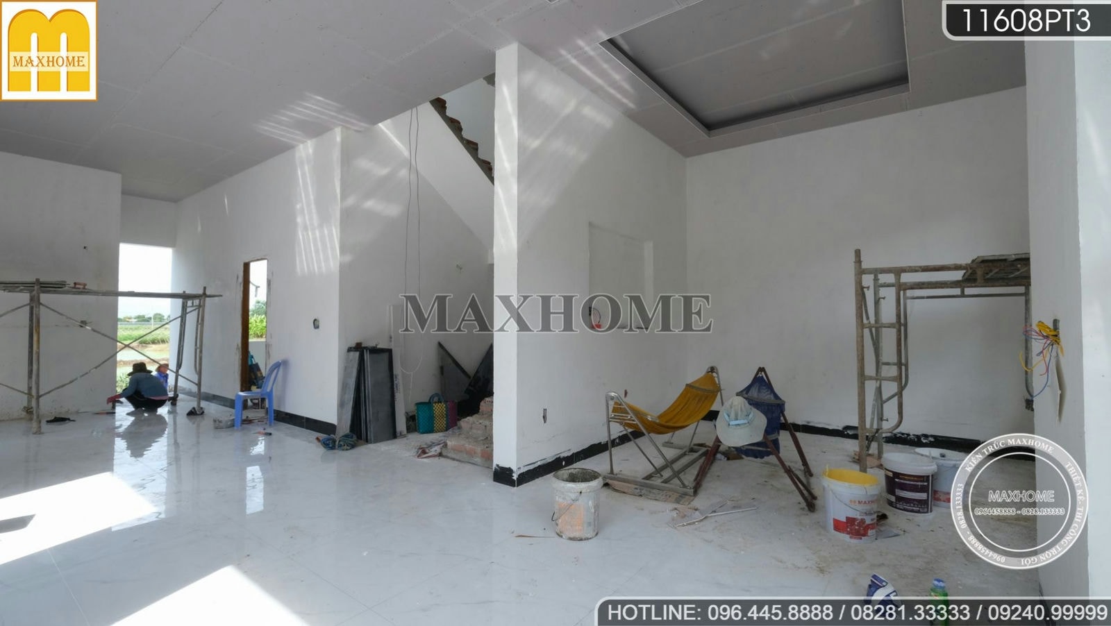 Tham quan công trình thi công nhà 2 tầng 1 tum ở Bình Chánh | MH01279