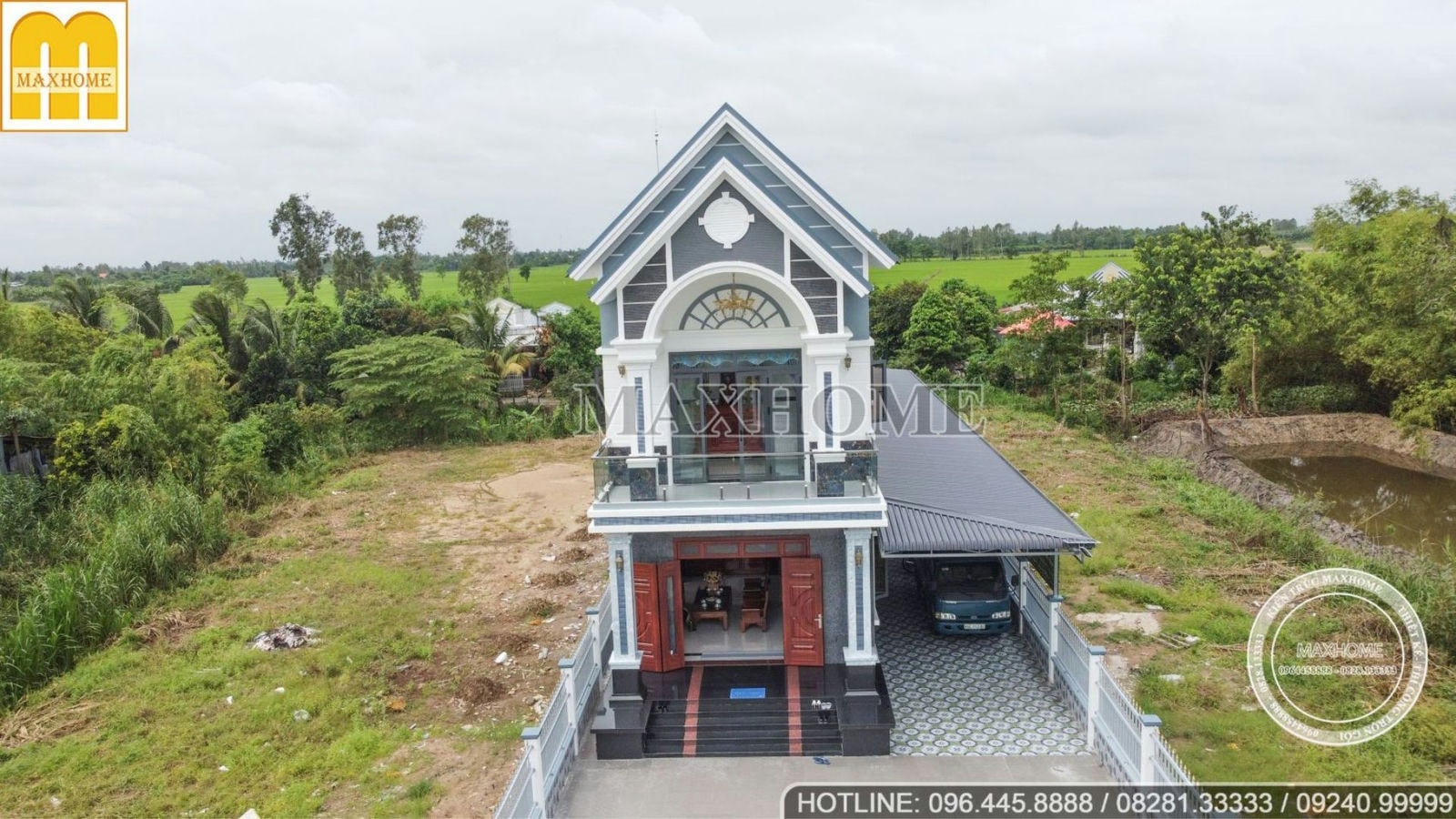 Tham quan thực tế nhà 2 tầng mái Thái tại Đồng Tháp | MH00481