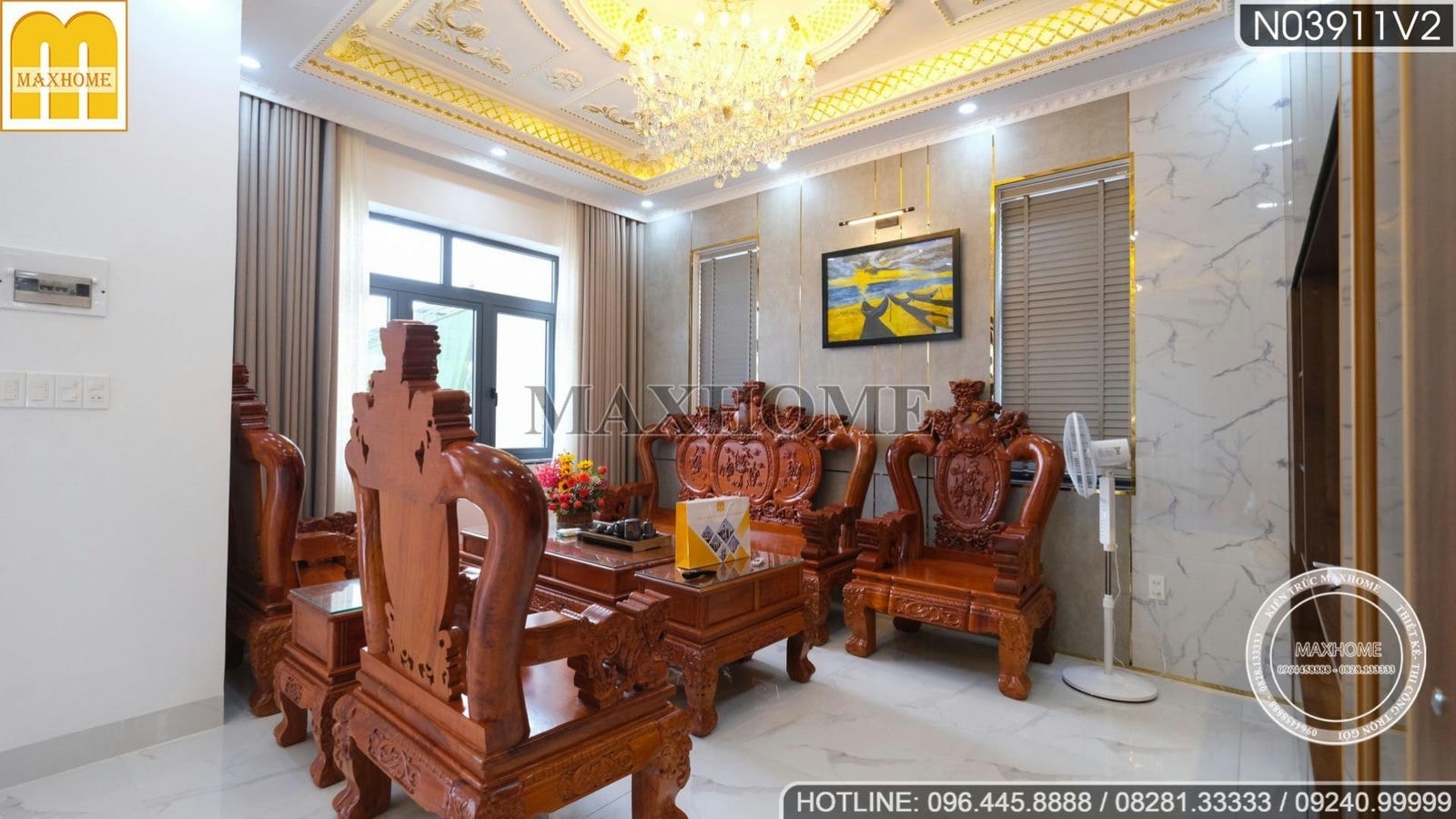 Tham quan thực tế nội thất cực đẹp từ gỗ tại Bình Thuận | MH01452