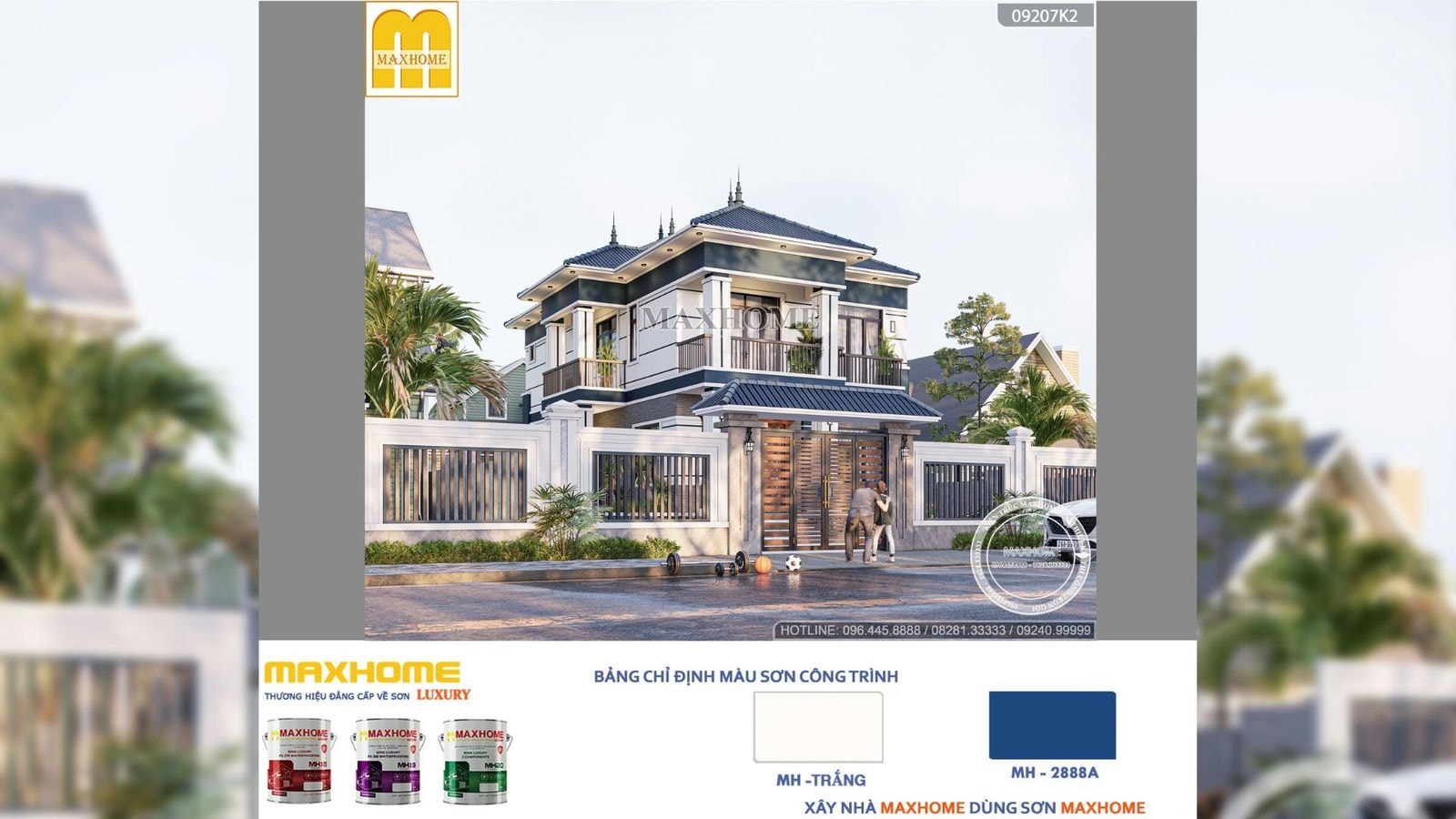 Thiết kế mẫu nhà 2 tầng mái Nhật đẹp như mơ tại Hoà Bình | MH01927