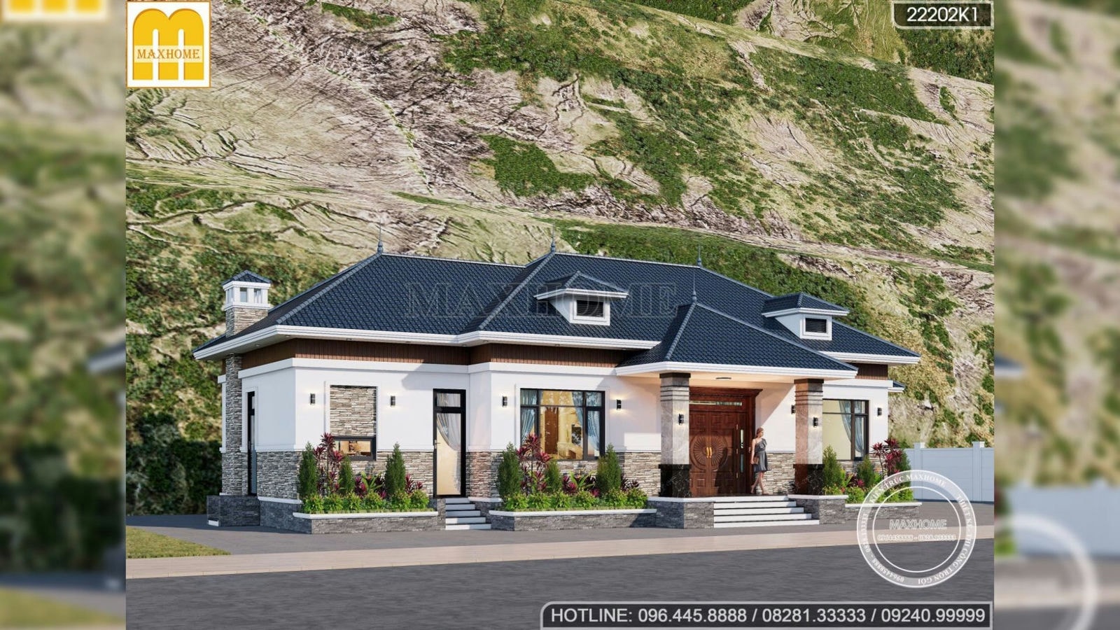 Thiết kế ngôi nhà vườn bao quanh đồi núi cực chill rộng 142m2 | MH02042
