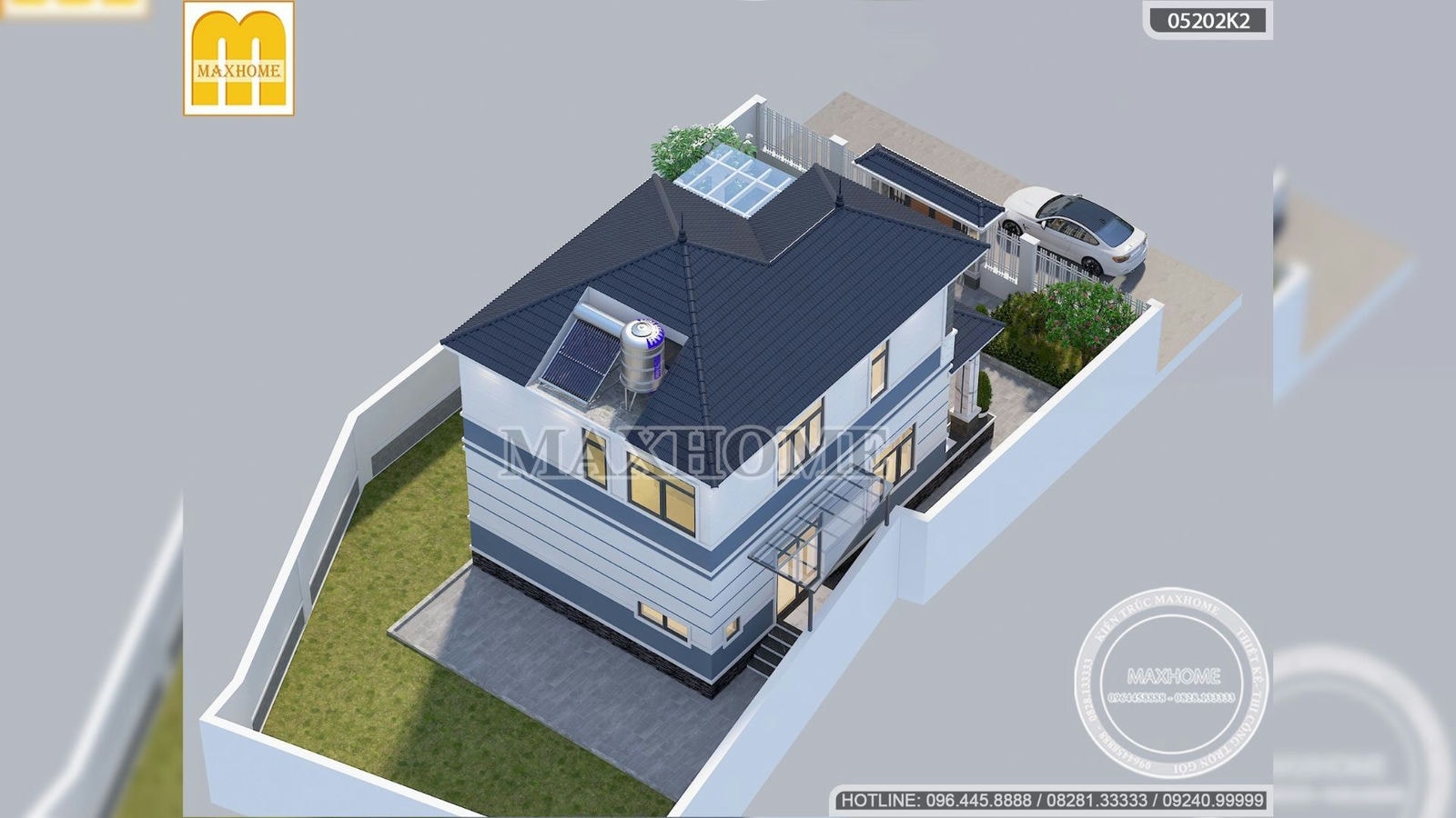 Thiết kế nhà 2 tầng mái Nhật hiện đại, nâng tầm cuộc sống mới | MH02018