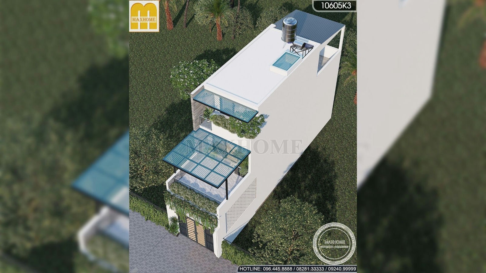 Thiết kế nhà lô phố 5x20m với không gian xanh thoáng mát | MH02015