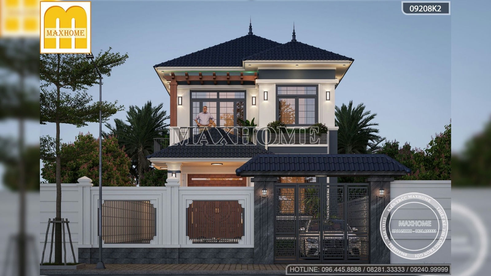 Thiết kế nhà mái Nhật 2 tầng ĐẸP SANG TRỌNG với 4 phòng ngủ tiện nghi | MH02383