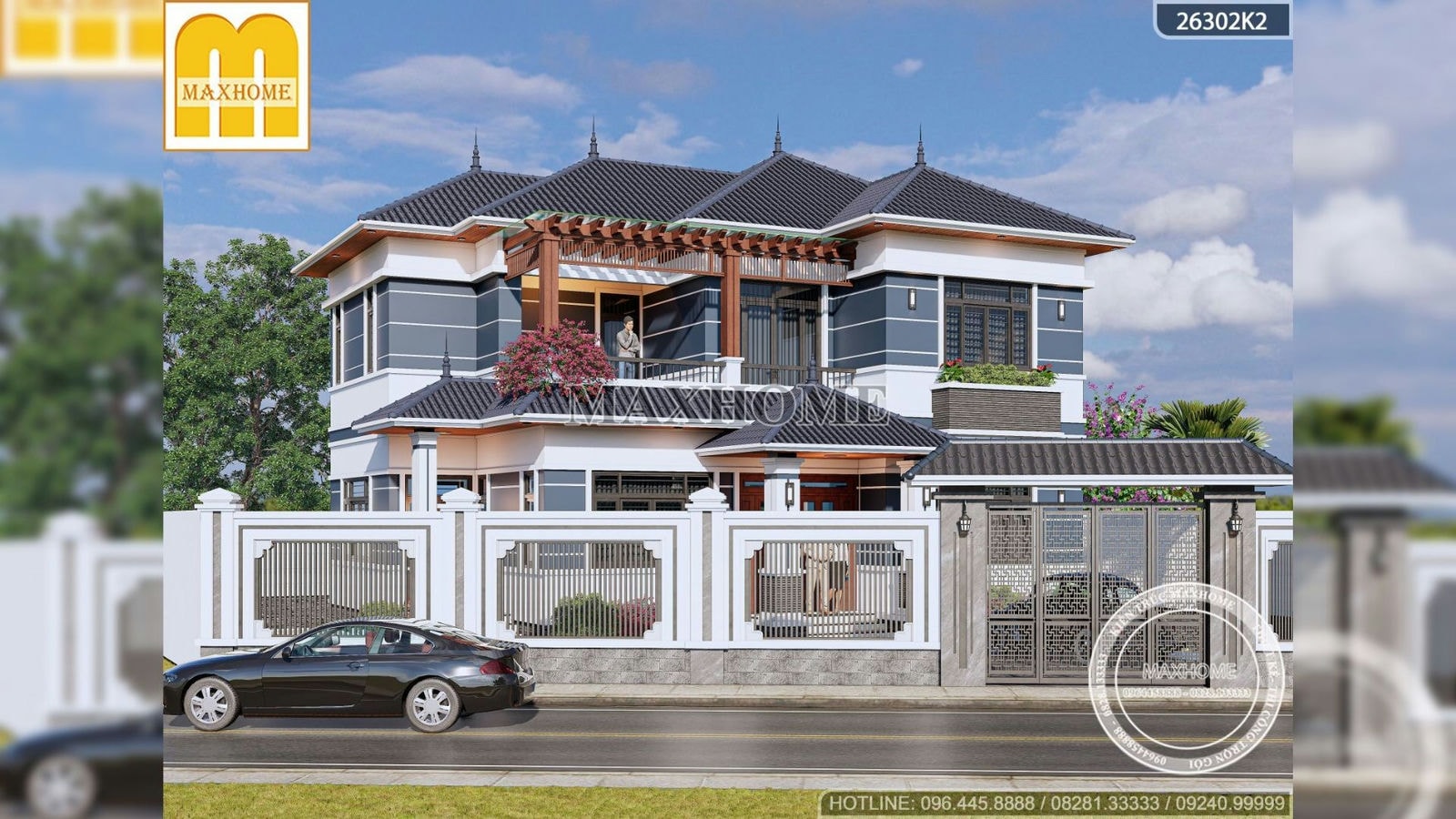 Thiết kế nhà mái Nhật 2 tầng rẻ đẹp nhất 2023 ai cũng mê mẩn | MH01741