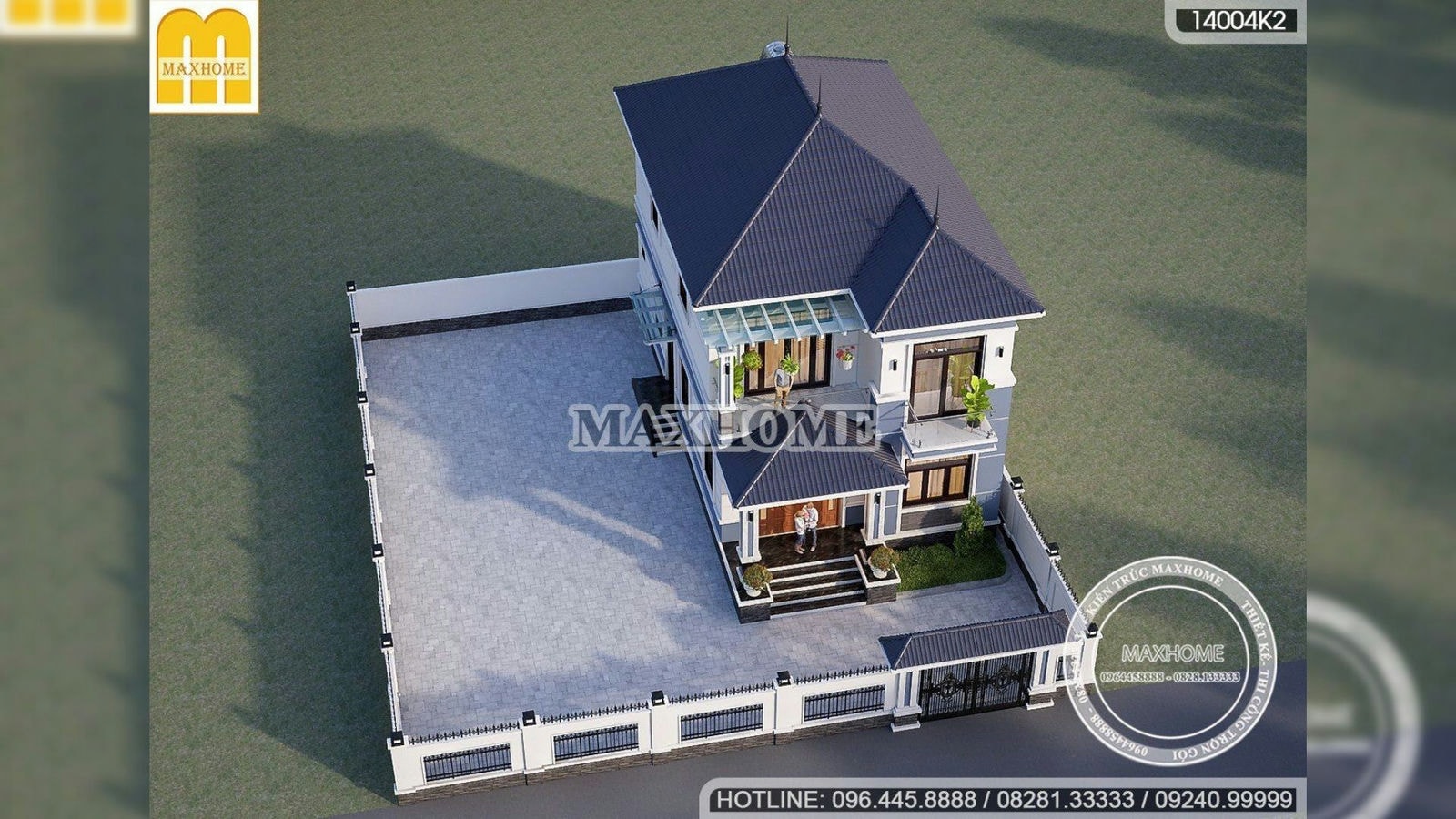 Thiết kế nhà mái Nhật 4 phòng ngủ chi phí rẻ và đẹp nhất 2023 | MH02330