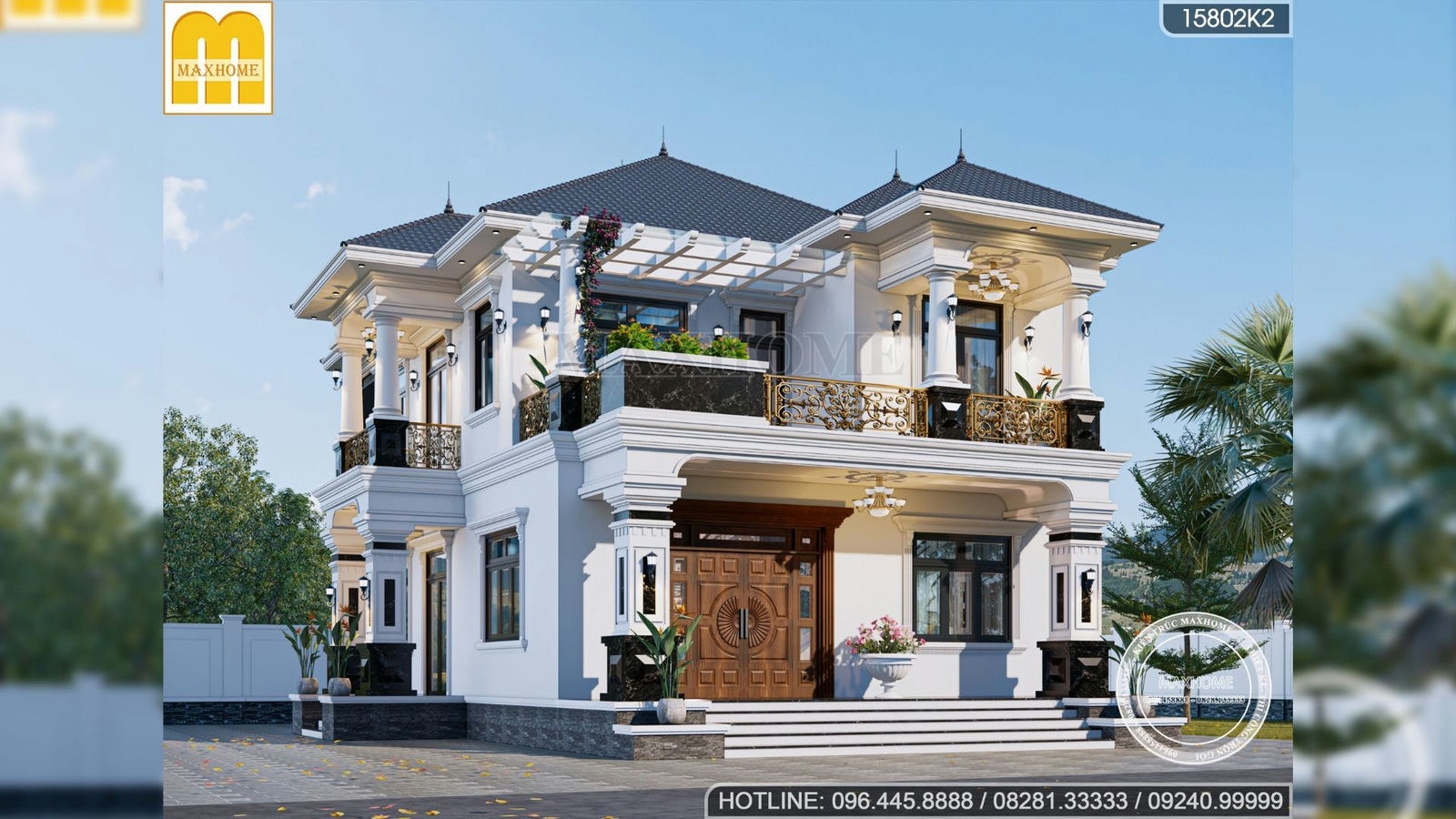 Thiết kế nhà mái Nhật tân cổ điển đẹp, độc, lạ ở Ninh Bình | MH01707