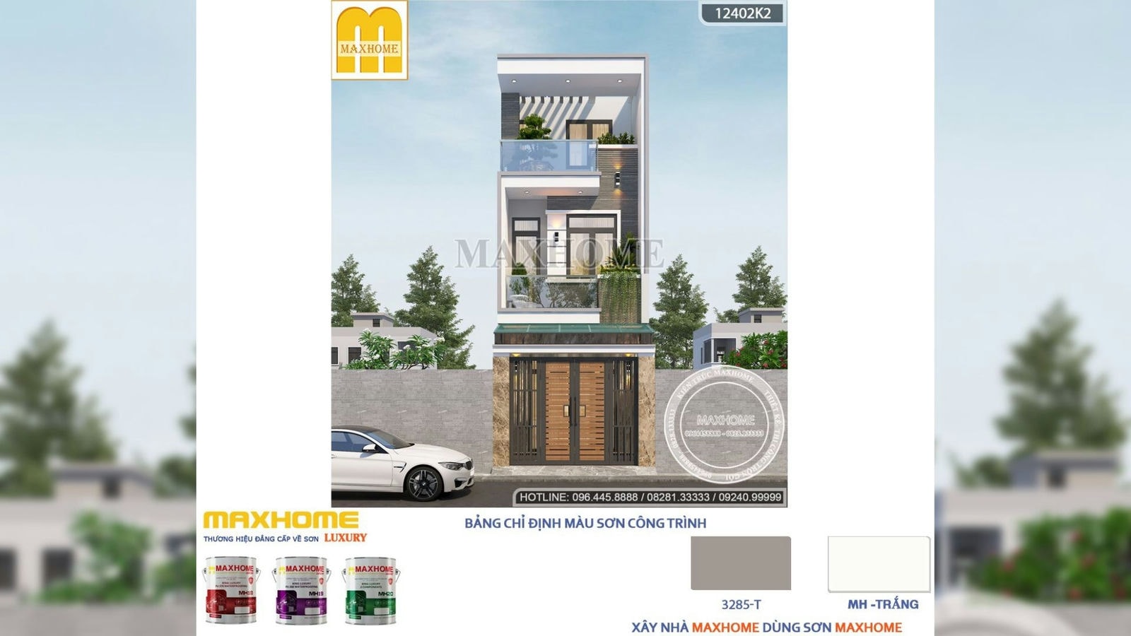 Thiết kế nhà phố 2 tầng 1 tum 4x10m siêu đẹp ở TP HCM | MH01732