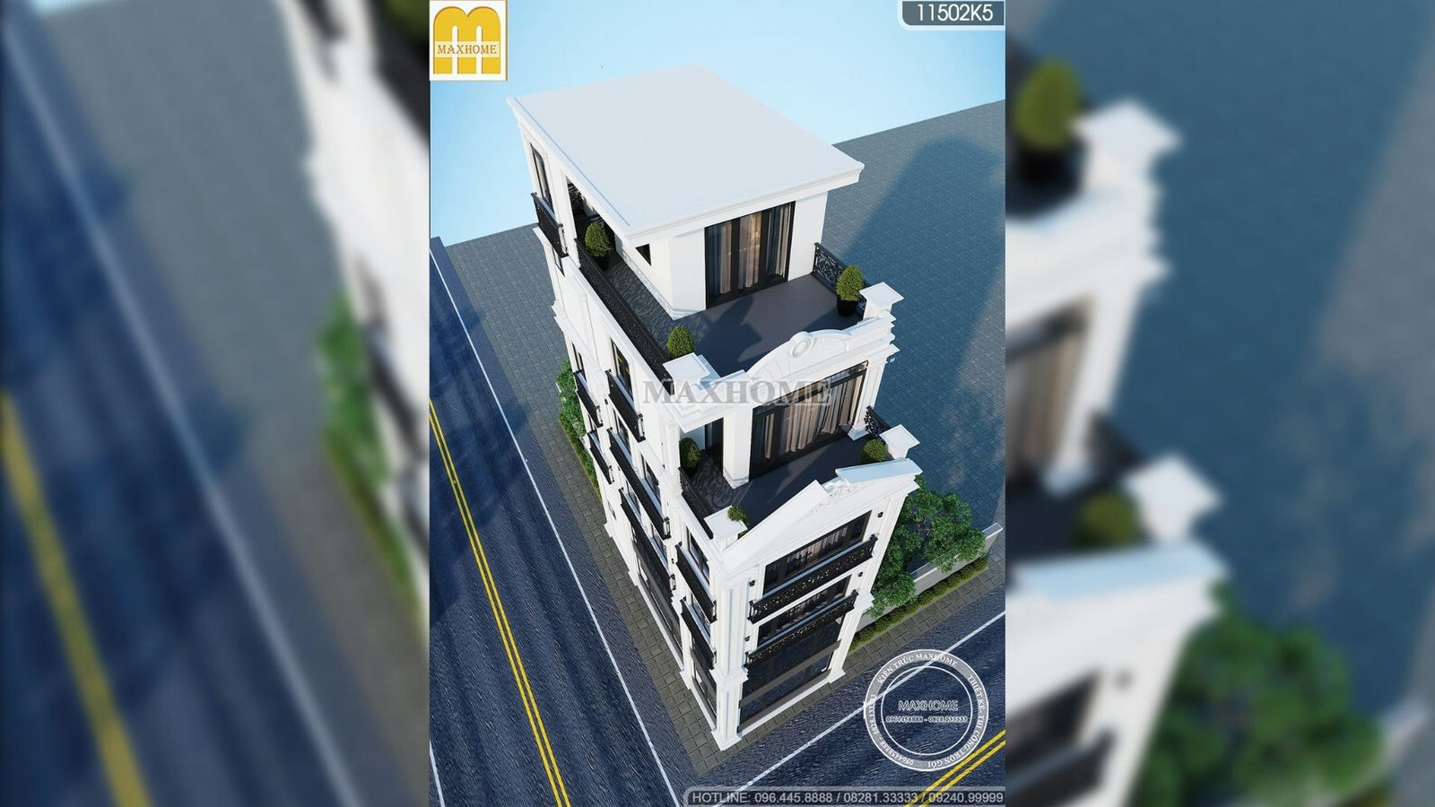 Thiết kế nhà phố 6 tầng 1 tum 5x11m lý tưởng ở đô thị | MH02021