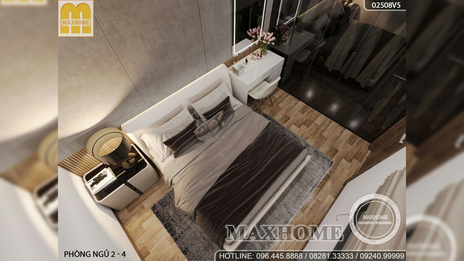 Thiết kế nội thất đẹp cho nhà lô góc 5 tầng ở TP Hồ Chí Minh | MH02159