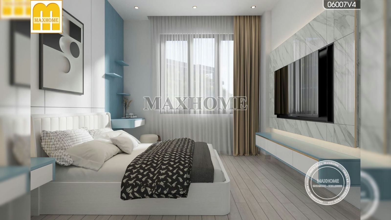 Thiết kế nội thất nhà phố phong cách hiện đại cho nhà nhiều thế hệ sinh sống | MH02175