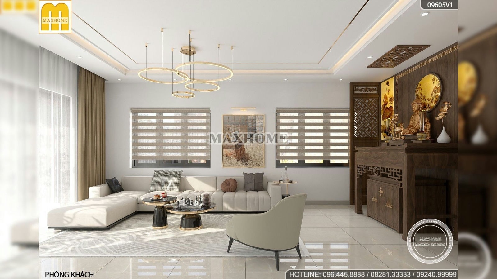 Thiết kế nội thất sáng tạo, độc đáo trong căn nhà đẹp như villa | MH02077