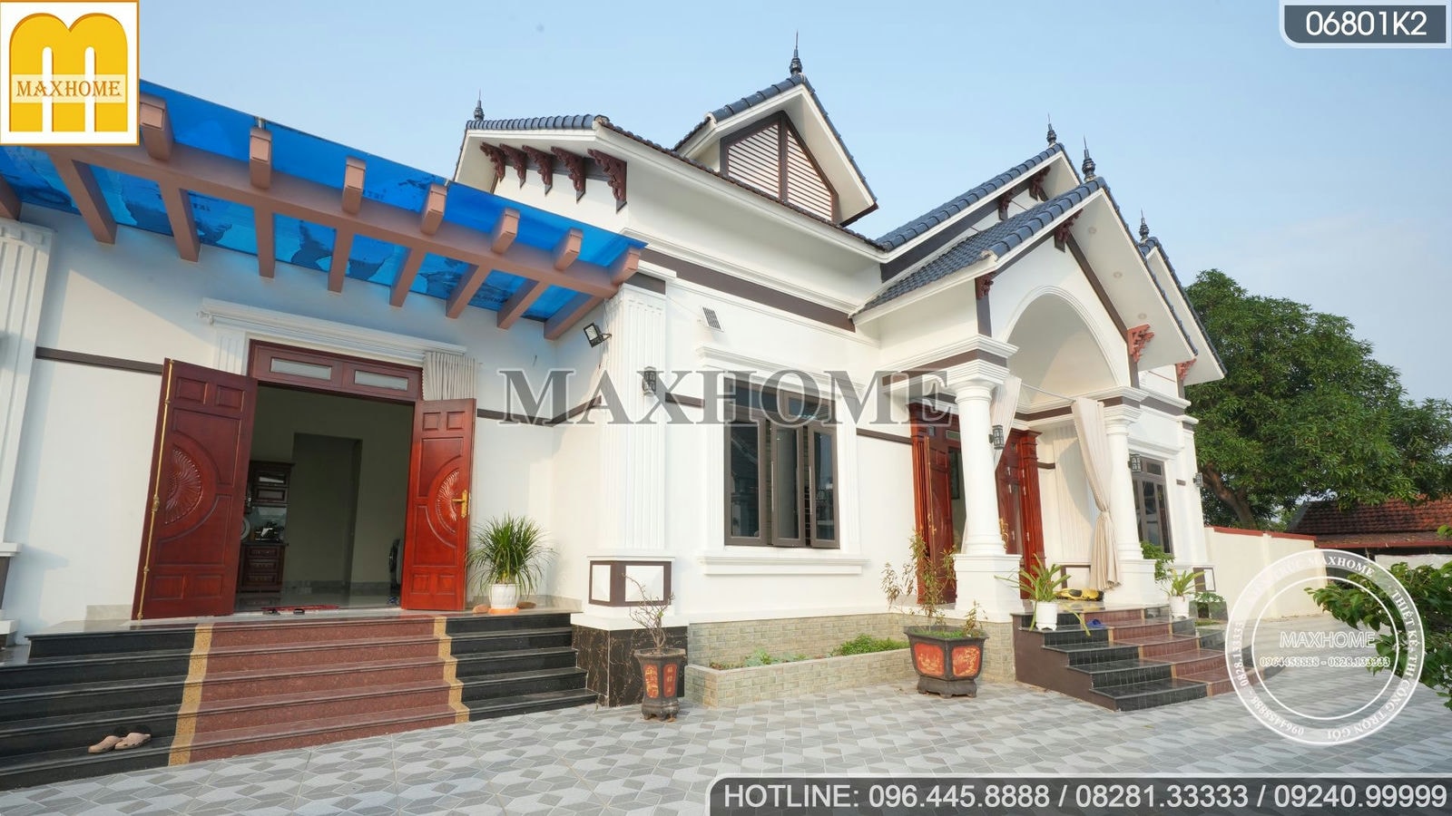 Thực tế nhà 1 tầng mái Thái đẹp mê ly tại Ninh Bình | MH00840