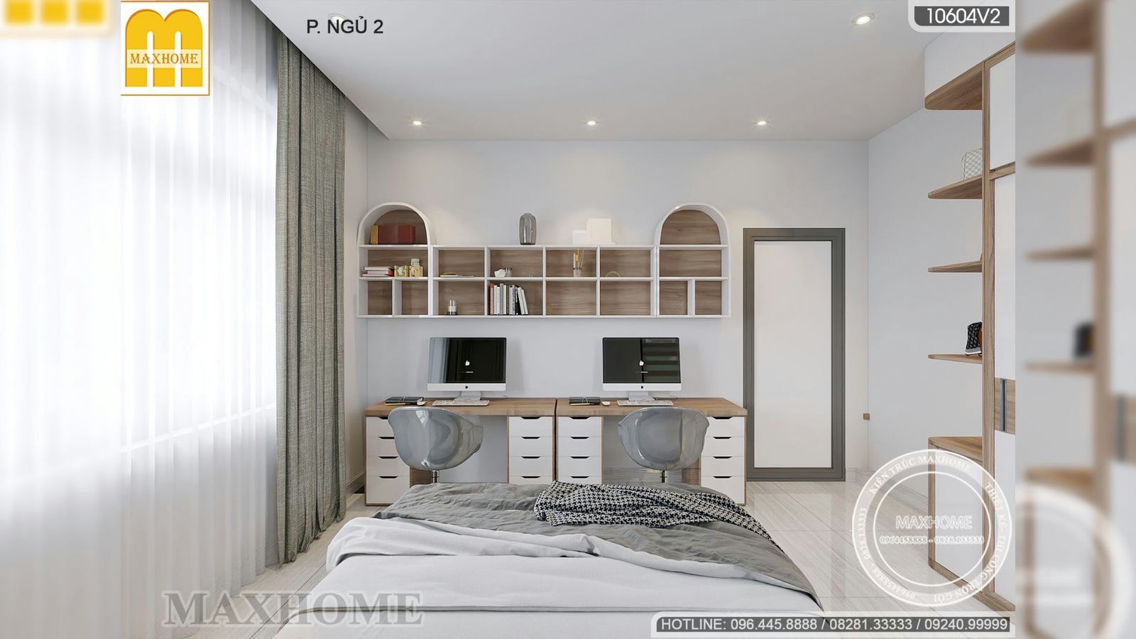 Trọn bộ nội thất hiện đại giá rẻ mà đẹp cho nhà 2 tầng | MH01909
