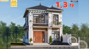 Nhà 2 tầng mái Nhật mặt tiền 8m đẹp như mơ với thiết kế hiện đại | MH02789