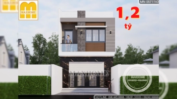 Bản vẽ nhà phố 2 tầng hiện đại đơn giản với diện tích 150m2 | MH03032