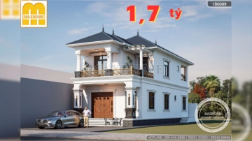 Mẫu nhà 2 tầng mái Nhật tân cổ điển đẹp mê hồn tại Hà Nội | MH02874