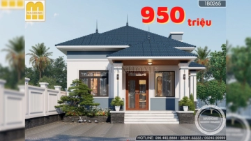 Nhà vườn cấp 4 mái Nhật rẻ và đẹp với thiết kế 3 phòng ngủ | MH02902