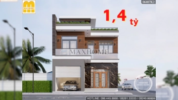 BÁN BẢN VẼ nhà 2 tầng 1 tum siêu đẹp tiện nghi tại Hải Phòng | MH02427