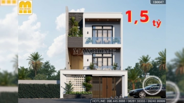 MUA BẢN VẼ có sẵn nhà 3 tầng hiện đại đẹp nhất Vĩnh Phúc | MH02840