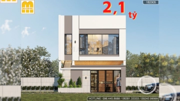 Biệt thự phố 2 tầng có cầu thang ngoài trời đẹp, ấn tượng 2025 | MH04688