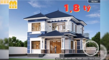 Cực phẩm nhà 2 tầng mái Nhật 5 phòng ngủ đẹp mãn nhãn do Maxhome thiết kế | MH04869