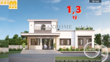 Đột phá thiết kế nhà vườn mái bằng có tum nhỏ – tiện nghi và phong cách | MH03740