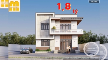 Lưu ngay thiết kế nhà 2 tầng hiện đại, đẹp, tiện nghi giá rẻ | MH04737