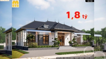 Mẫu nhà cấp 4 5 phòng ngủ có sân vườn chill, chuẩn sống nghỉ dưỡng | MH04837