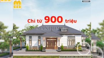 900 triệu quá rẻ với mẫu nhà vườn mái Nhật 126m2 ở Hà Nội | MH02101